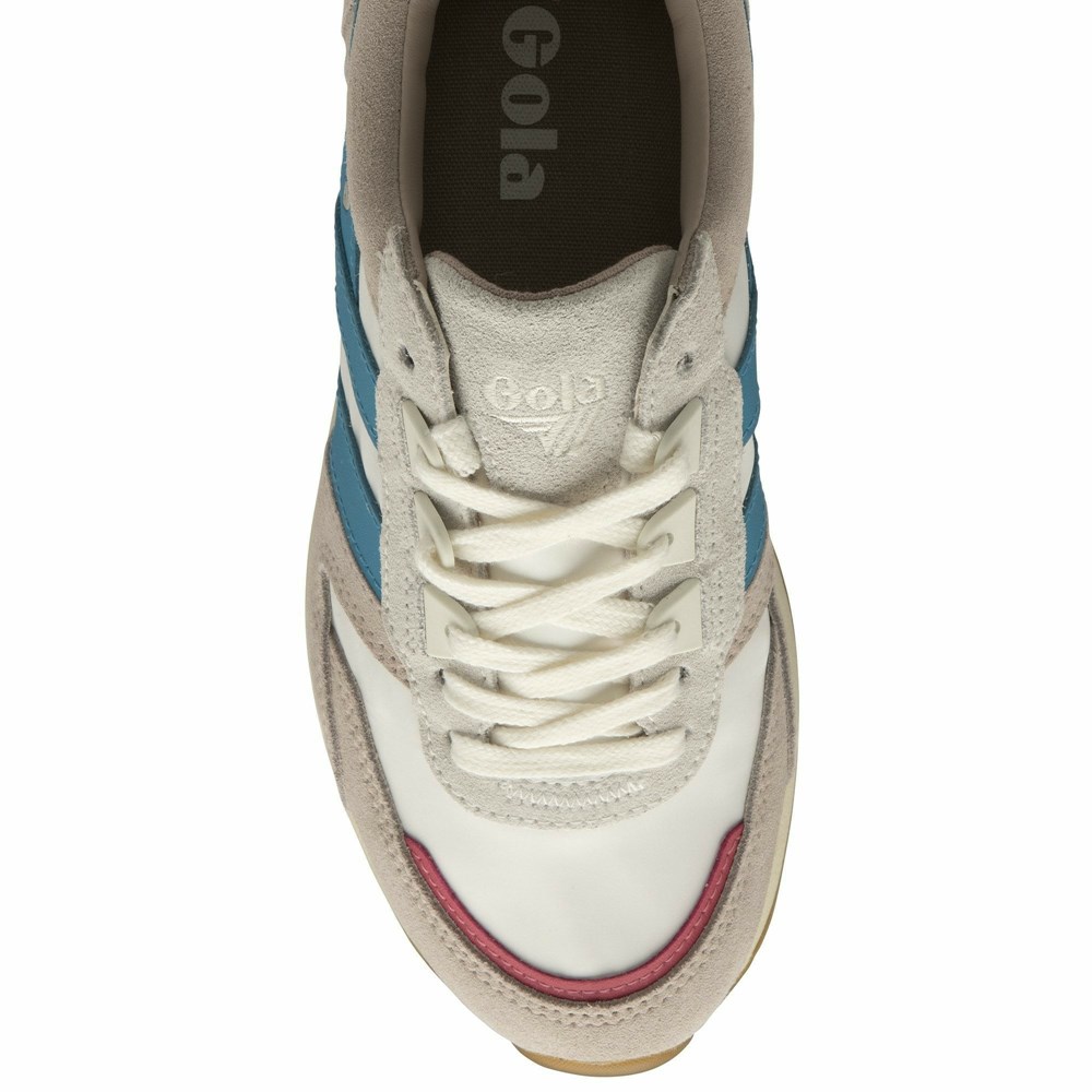 Gola Classics Chicago Women Sneakers White / Blue / Pink | VAHSQD170