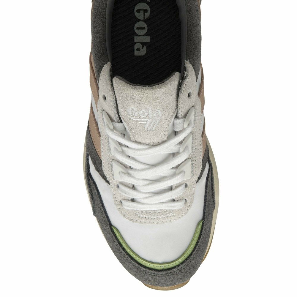 Gola Classics Chicago Women Sneakers White / Pink / Green | EQWNIS915