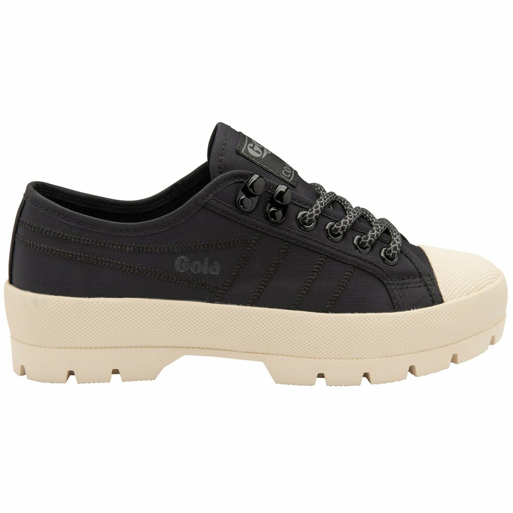 Gola Classics Coaster Peak Hiker Women Sneakers Black / White | BTJCUE104