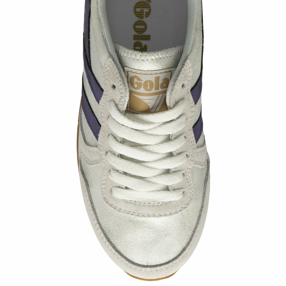 Gola Classics Daytona Blaze Women Sneakers White / Purple / Grey | PFOTDY428