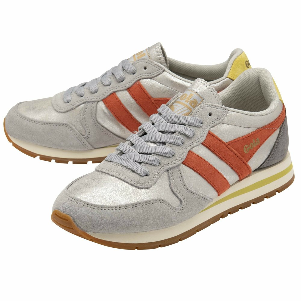 Gola Classics Daytona Blaze Women Sneakers Silver / Coral | EQGURI036