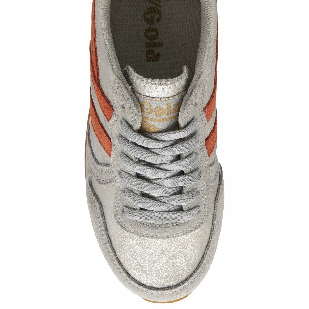 Gola Classics Daytona Blaze Women Sneakers Silver / Coral | EQGURI036