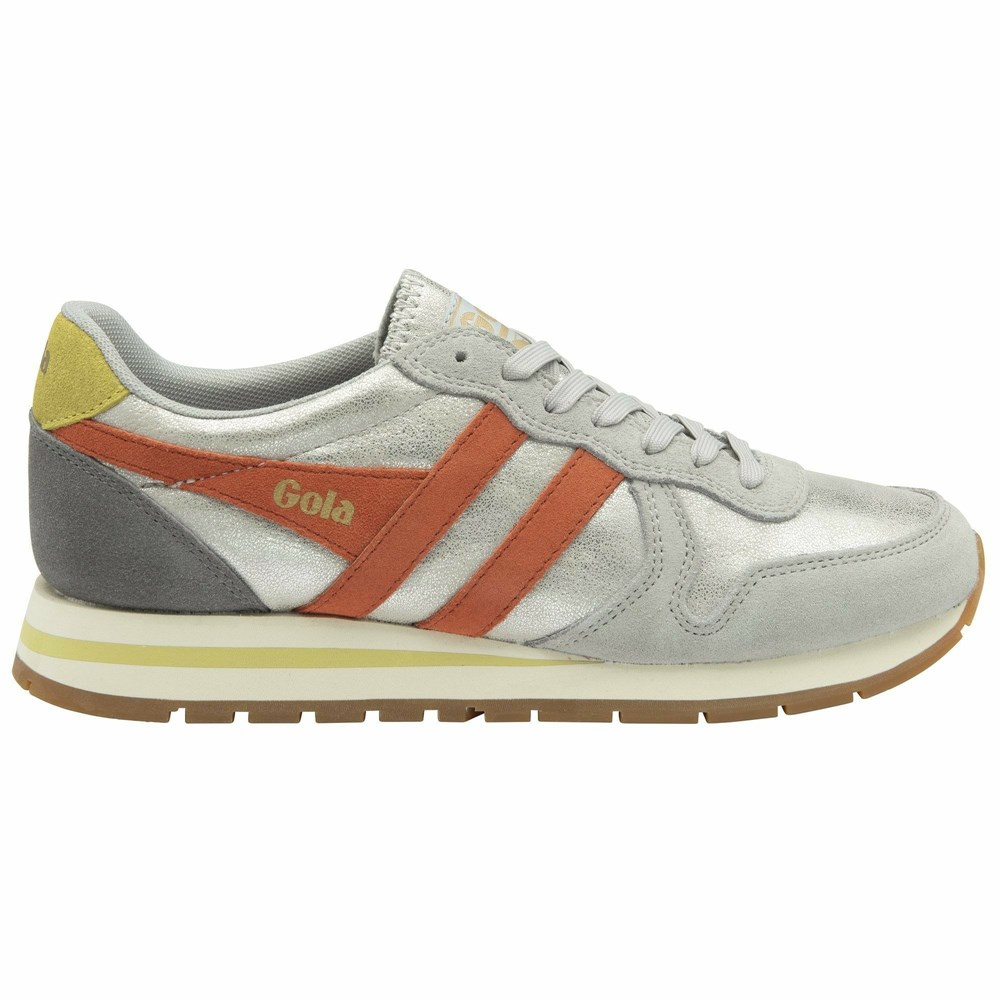 Gola Classics Daytona Blaze Women Sneakers Silver / Coral | EQGURI036