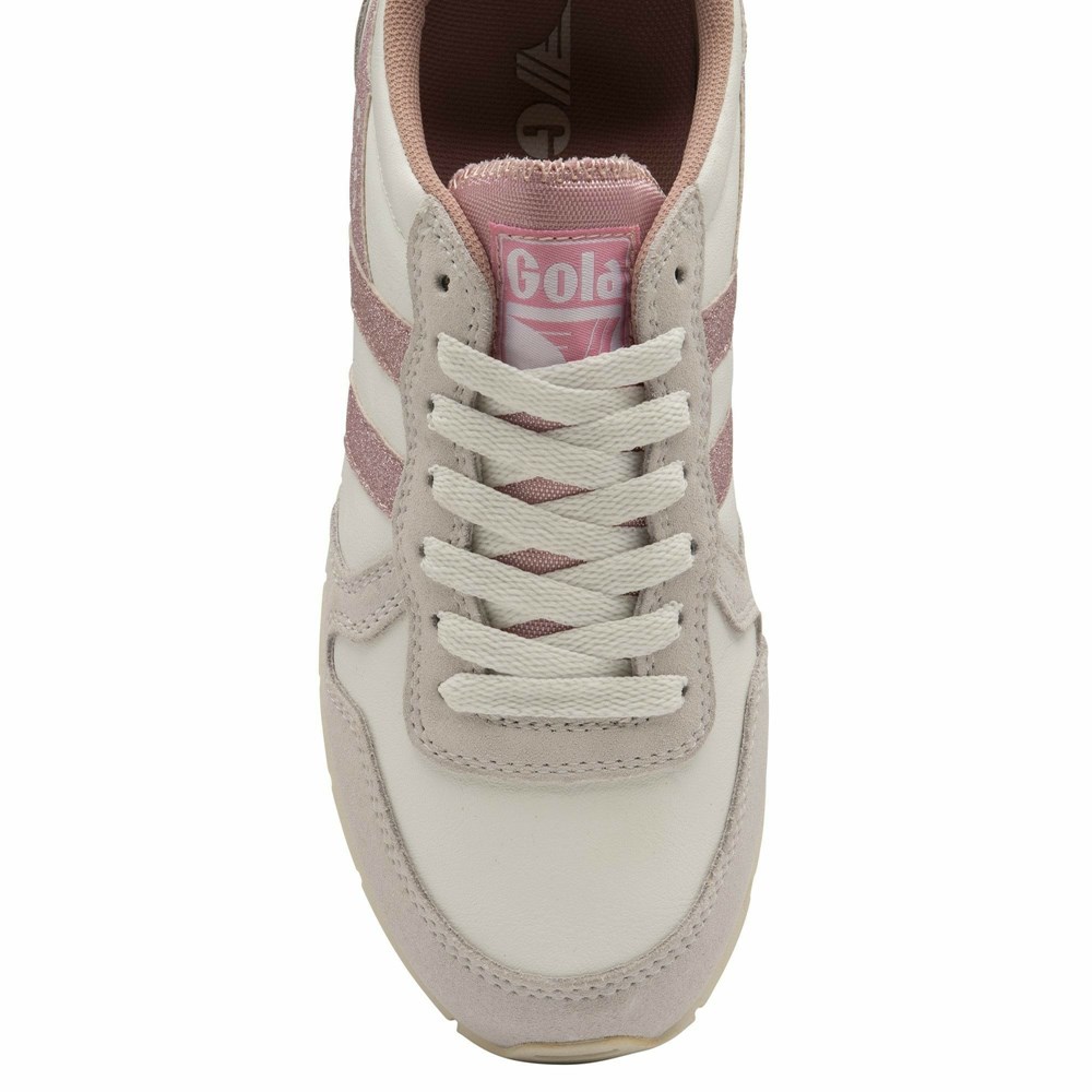 Gola Classics Daytona Glitter Women Sneakers White / Light Pink | XALMJQ012