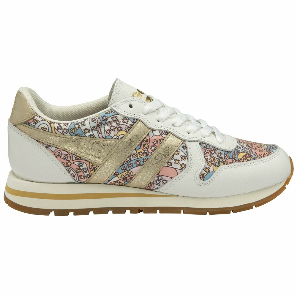 Gola Classics Daytona LBTY CP Women Sneakers White / Gold / Multicolor | HGFNOB108