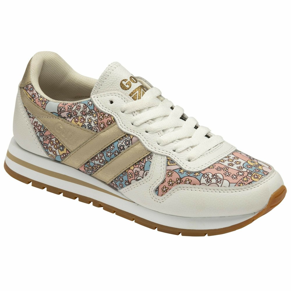 Gola Classics Daytona LBTY CP Women Sneakers White / Gold / Multicolor | HGFNOB108