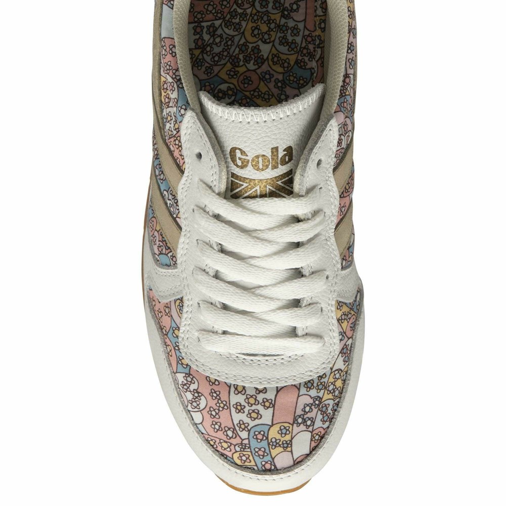 Gola Classics Daytona LBTY CP Women Sneakers White / Gold / Multicolor | HGFNOB108