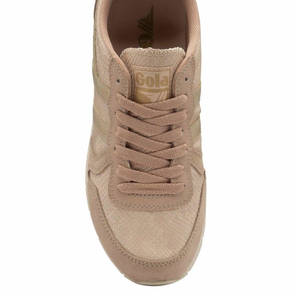 Gola Classics Daytona Lizard Women Sneakers Pink / Gold | XIFPNC590