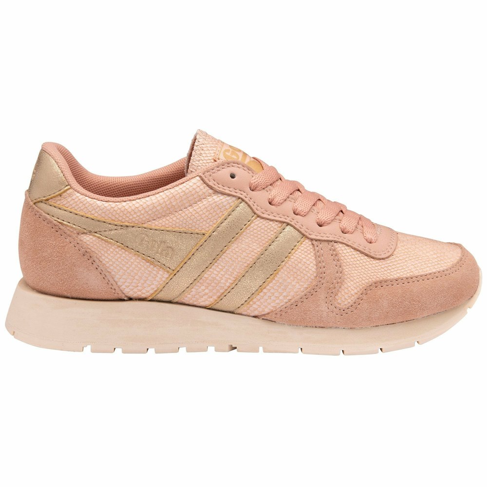 Gola Classics Daytona Lizard Women Sneakers Pink / Gold | XIFPNC590