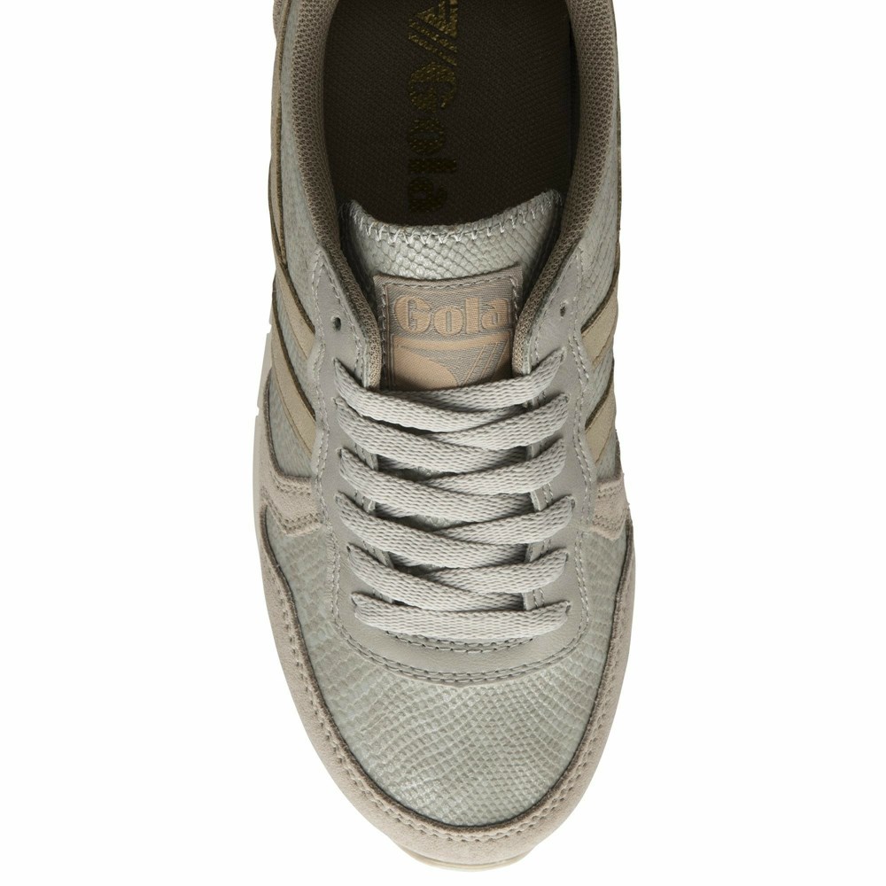 Gola Classics Daytona Lizard Women Sneakers Grey / Gold | OYLGMT490