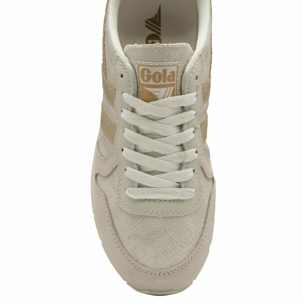 Gola Classics Daytona Lizard Women Sneakers White / Gold | LCAPDN054