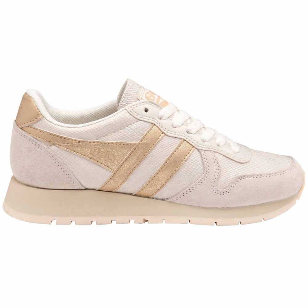 Gola Classics Daytona Lizard Women Sneakers White / Gold | LCAPDN054