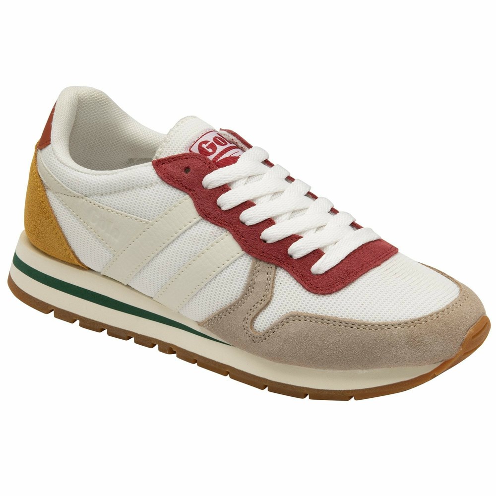 Gola Classics Daytona Mesh Women Sneakers White / Deep Red / Orange | VPMBYC073