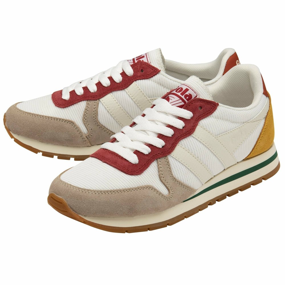 Gola Classics Daytona Mesh Women Sneakers White / Deep Red / Orange | VPMBYC073