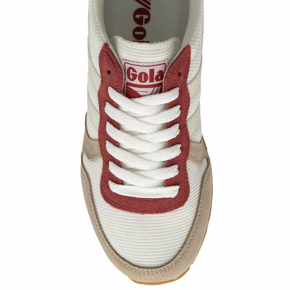 Gola Classics Daytona Mesh Women Sneakers White / Deep Red / Orange | VPMBYC073