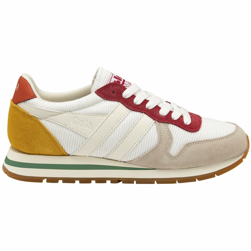 Gola Classics Daytona Mesh Women Sneakers White / Deep Red / Orange | VPMBYC073