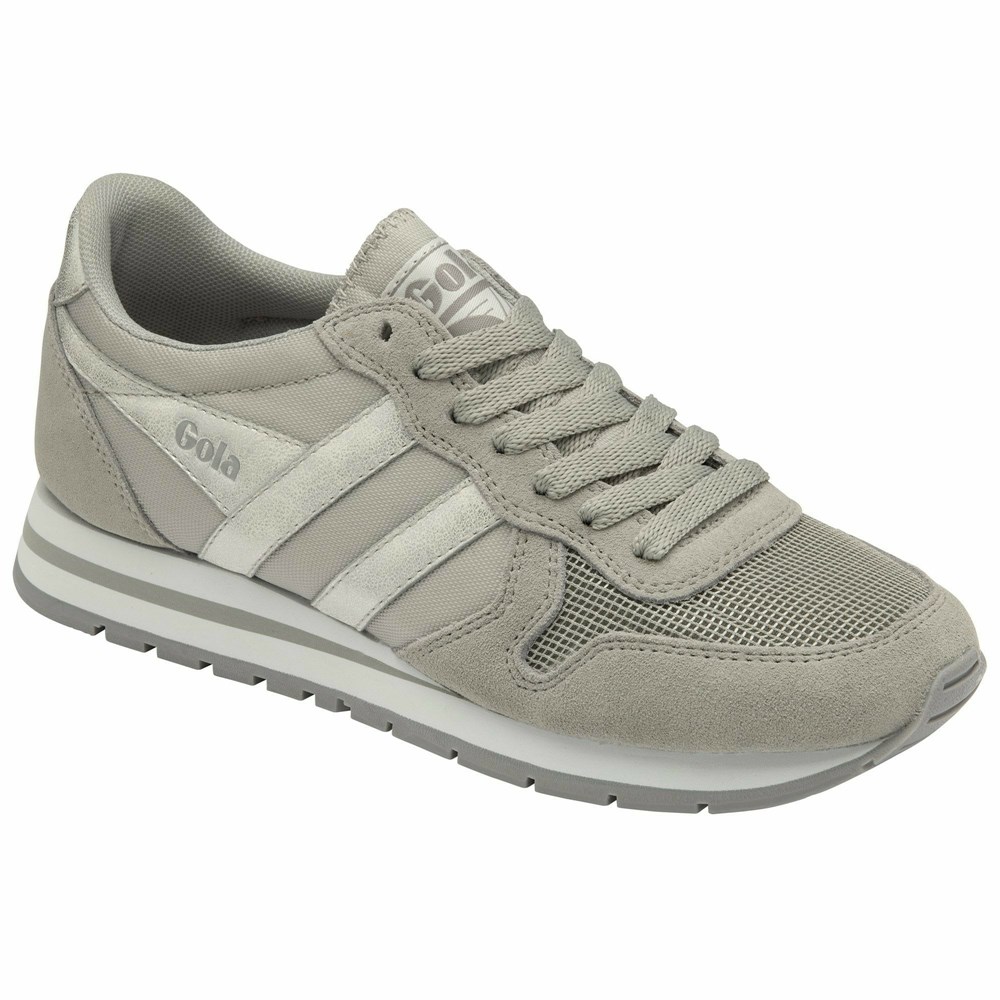 Gola Classics Daytona Mirror Women Sneakers Light Grey / Silver | UOPGMA768