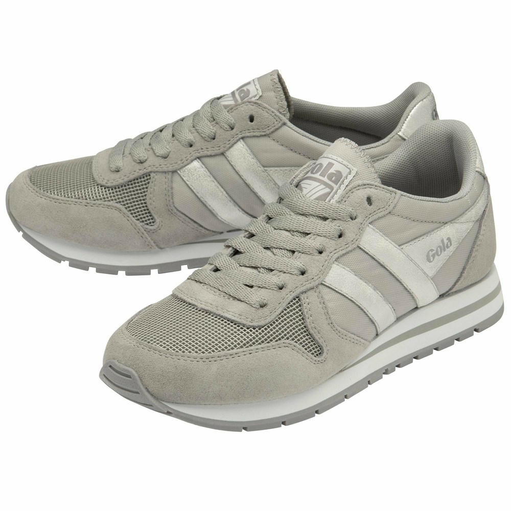 Gola Classics Daytona Mirror Women Sneakers Light Grey / Silver | UOPGMA768