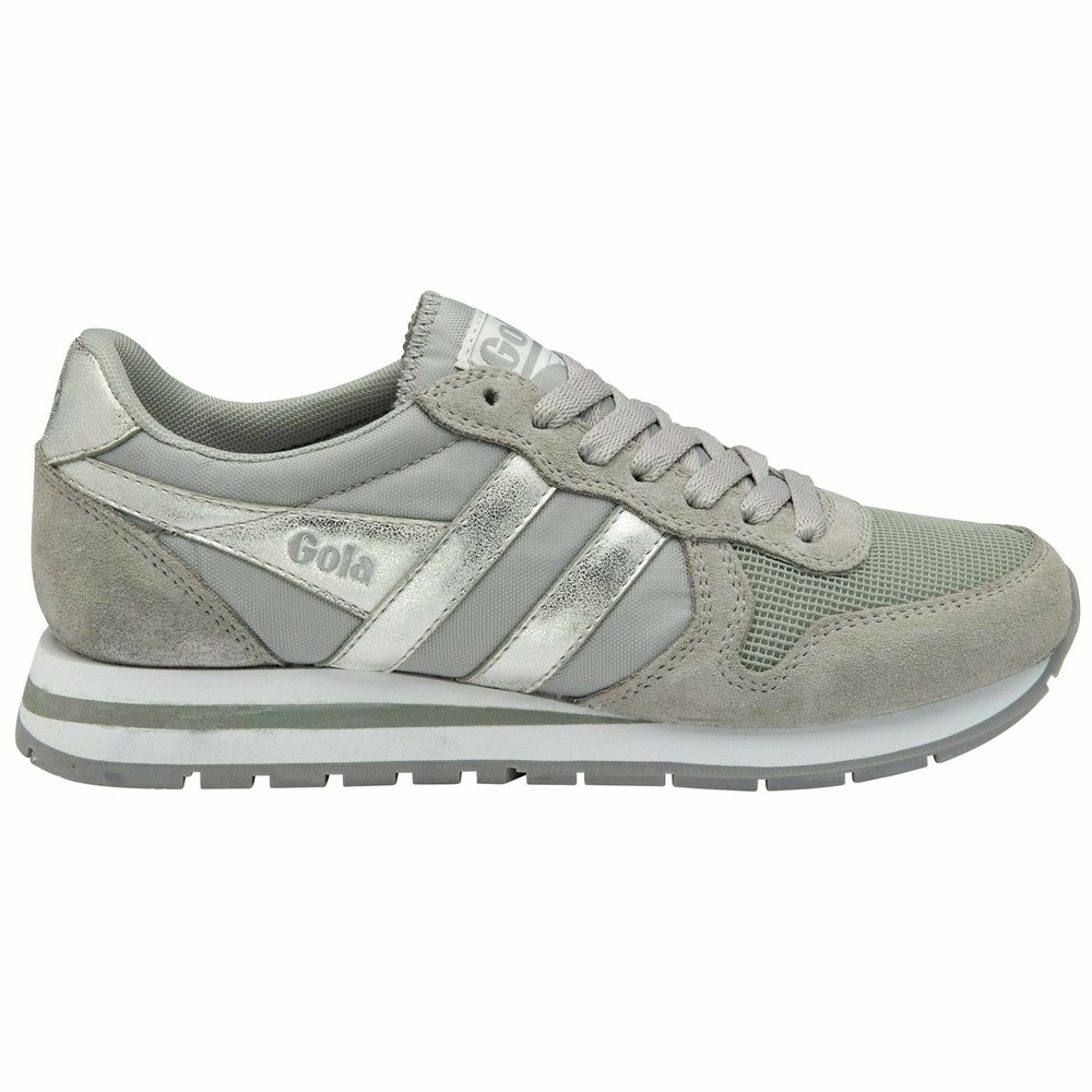 Gola Classics Daytona Mirror Women Sneakers Light Grey / Silver | UOPGMA768