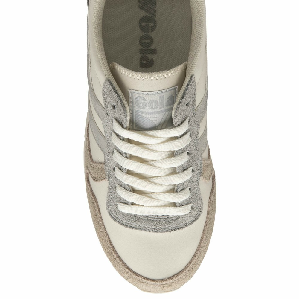 Gola Classics Daytona Quadrant Women Sneakers White / Grey / Silver / Grey | WTPBSM270