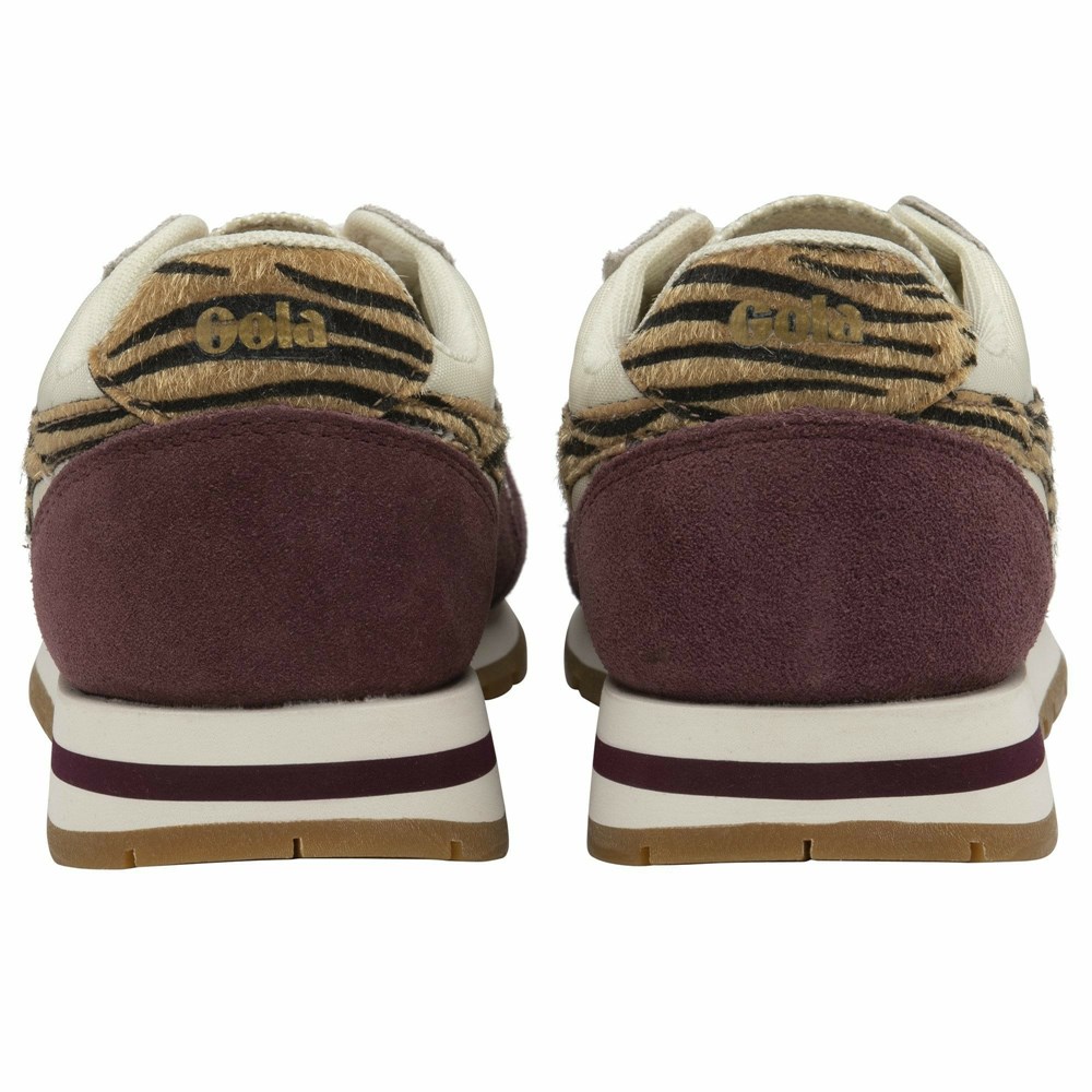 Gola Classics Daytona Safari Women Sneakers White / Burgundy | OYHMZX409