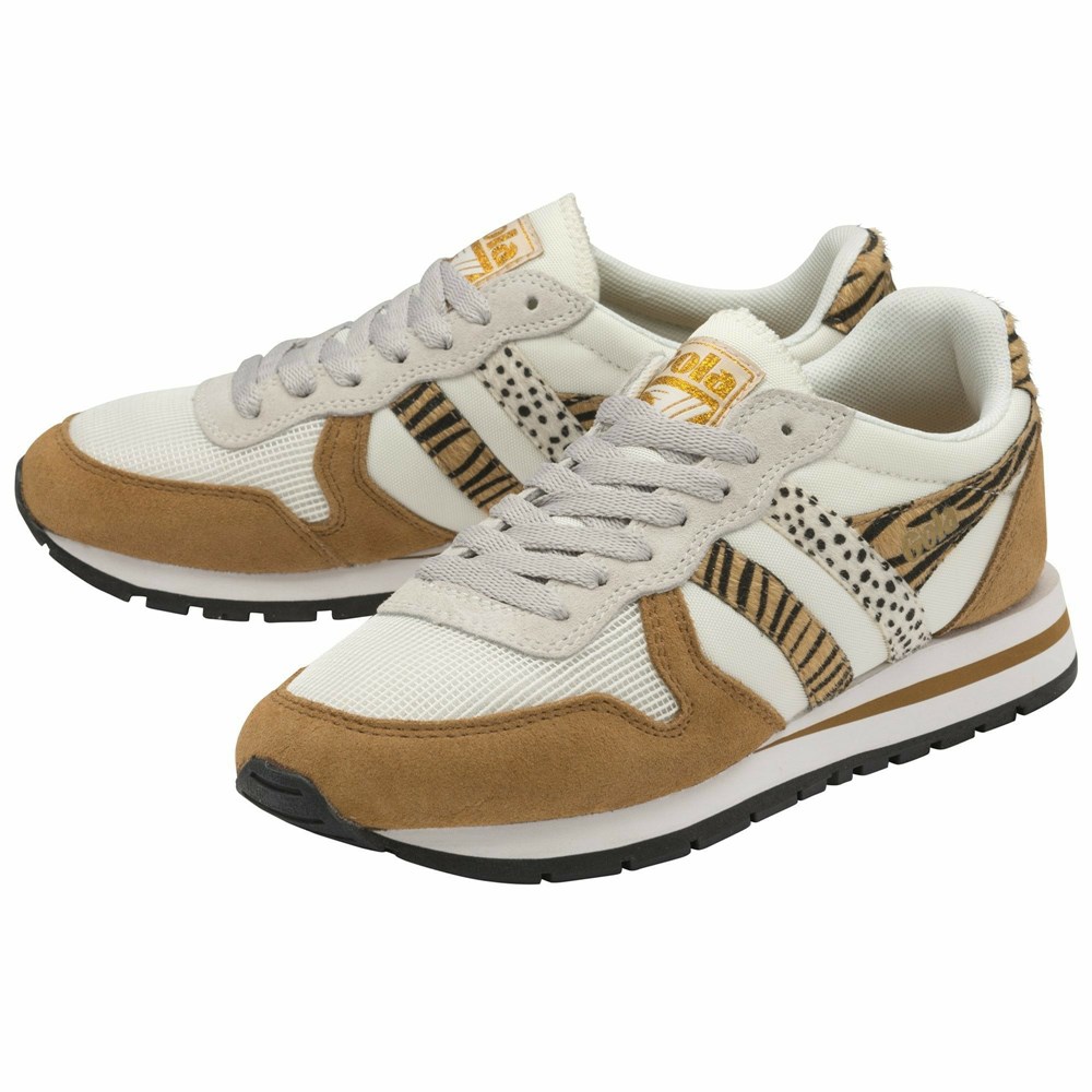 Gola Classics Daytona Safari Women Sneakers White | CGQSNK468