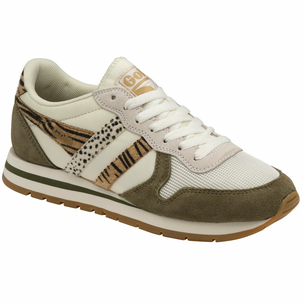 Gola Classics Daytona Safari Women Sneakers White / Khaki | YQFRDS028