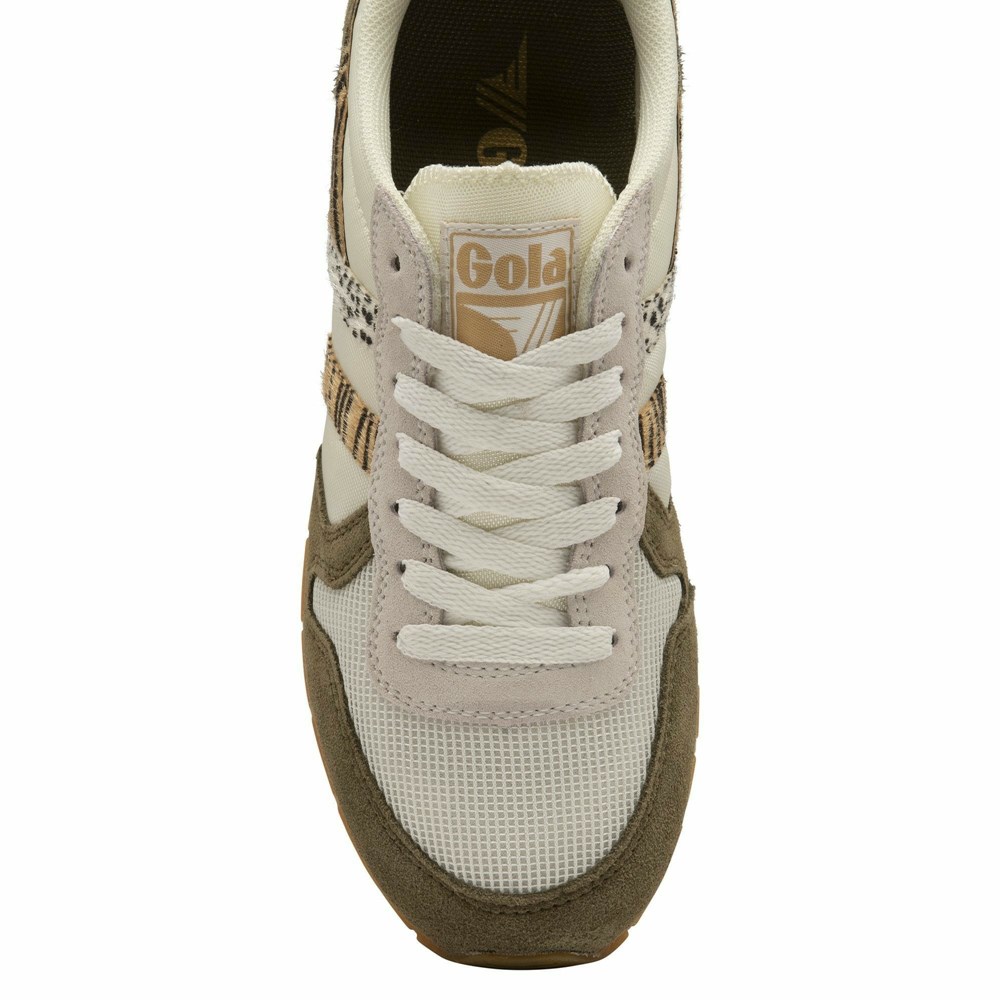 Gola Classics Daytona Safari Women Sneakers White / Khaki | YQFRDS028