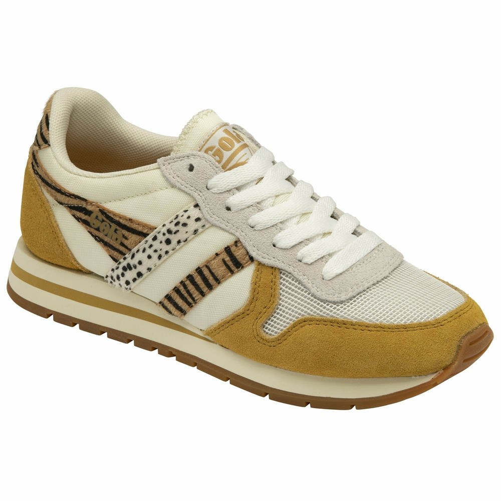 Gola Classics Daytona Safari Women Sneakers White / Mustard | RBVADU289