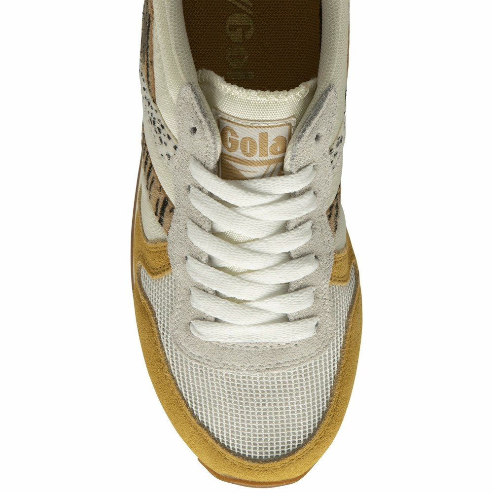 Gola Classics Daytona Safari Women Sneakers White / Mustard | RBVADU289