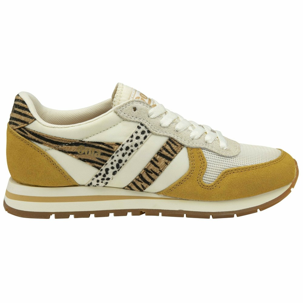 Gola Classics Daytona Safari Women Sneakers White / Mustard | RBVADU289