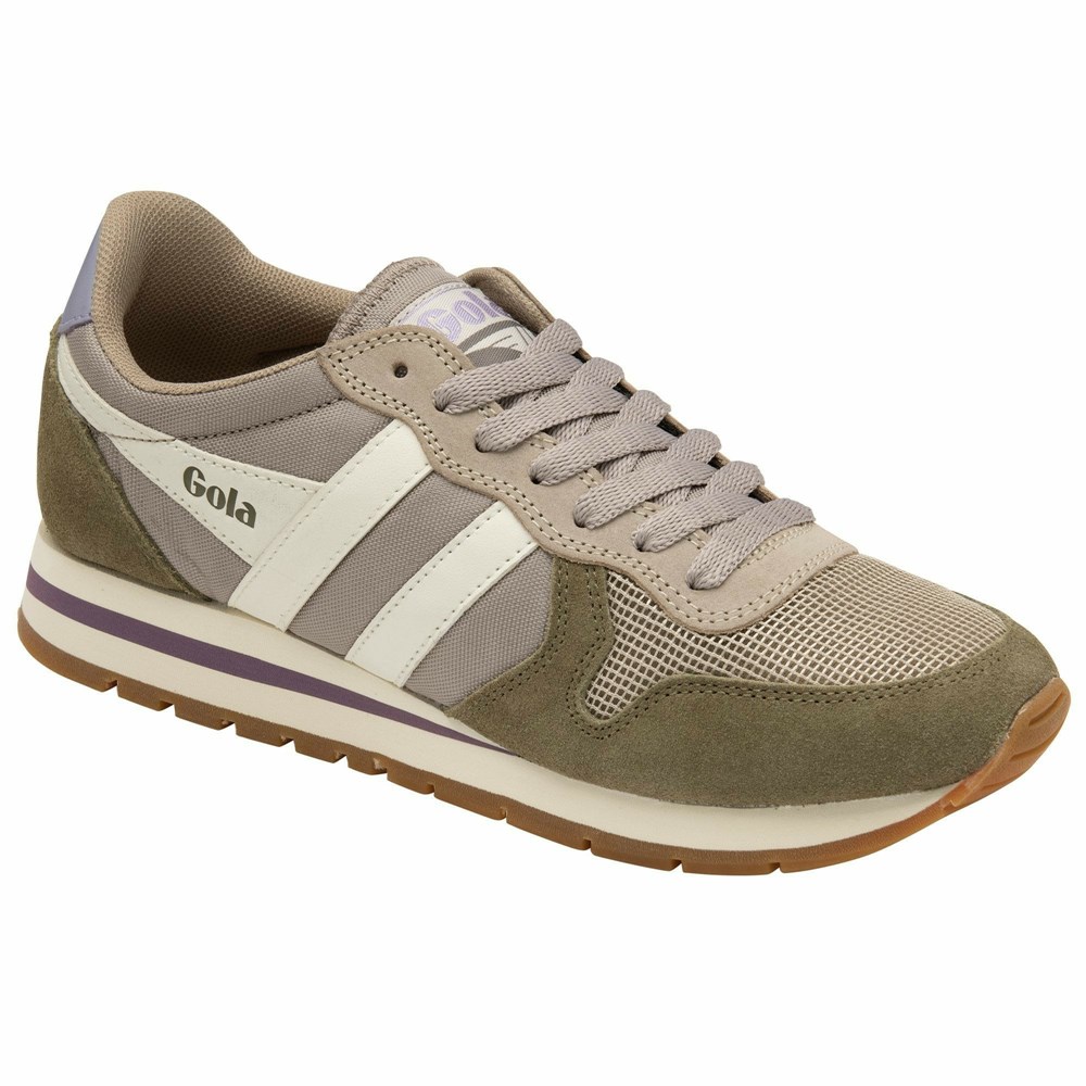 Gola Classics Daytona Women Sneakers Grey / Khaki / White | RDLINM754