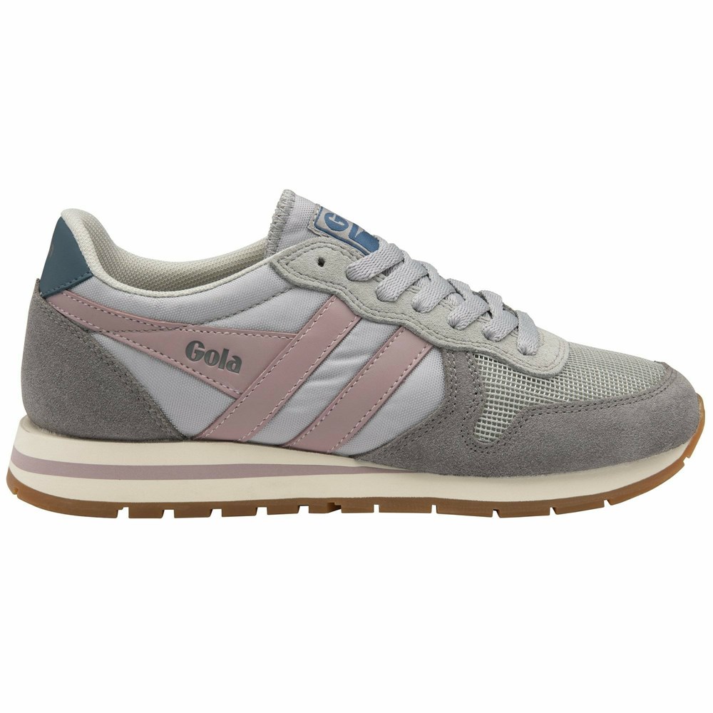 Gola Classics Daytona Women Sneakers Light Grey / Grey / Pink | SCNYJI754