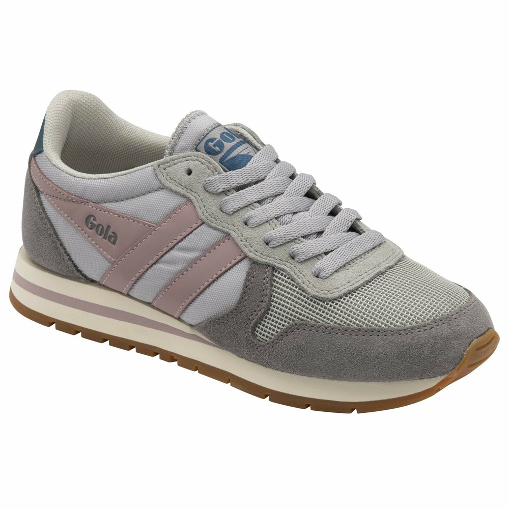 Gola Classics Daytona Women Sneakers Light Grey / Grey / Pink | SCNYJI754