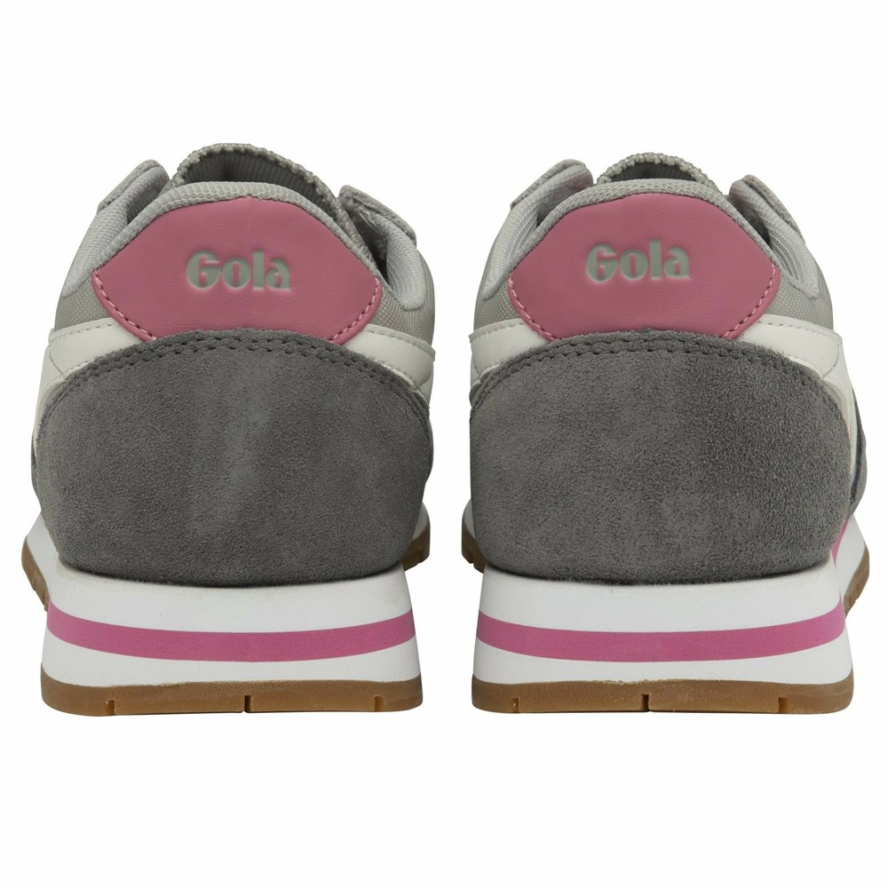 Gola Classics Daytona Women Sneakers Light Grey / White / Pink | XAZCHP592