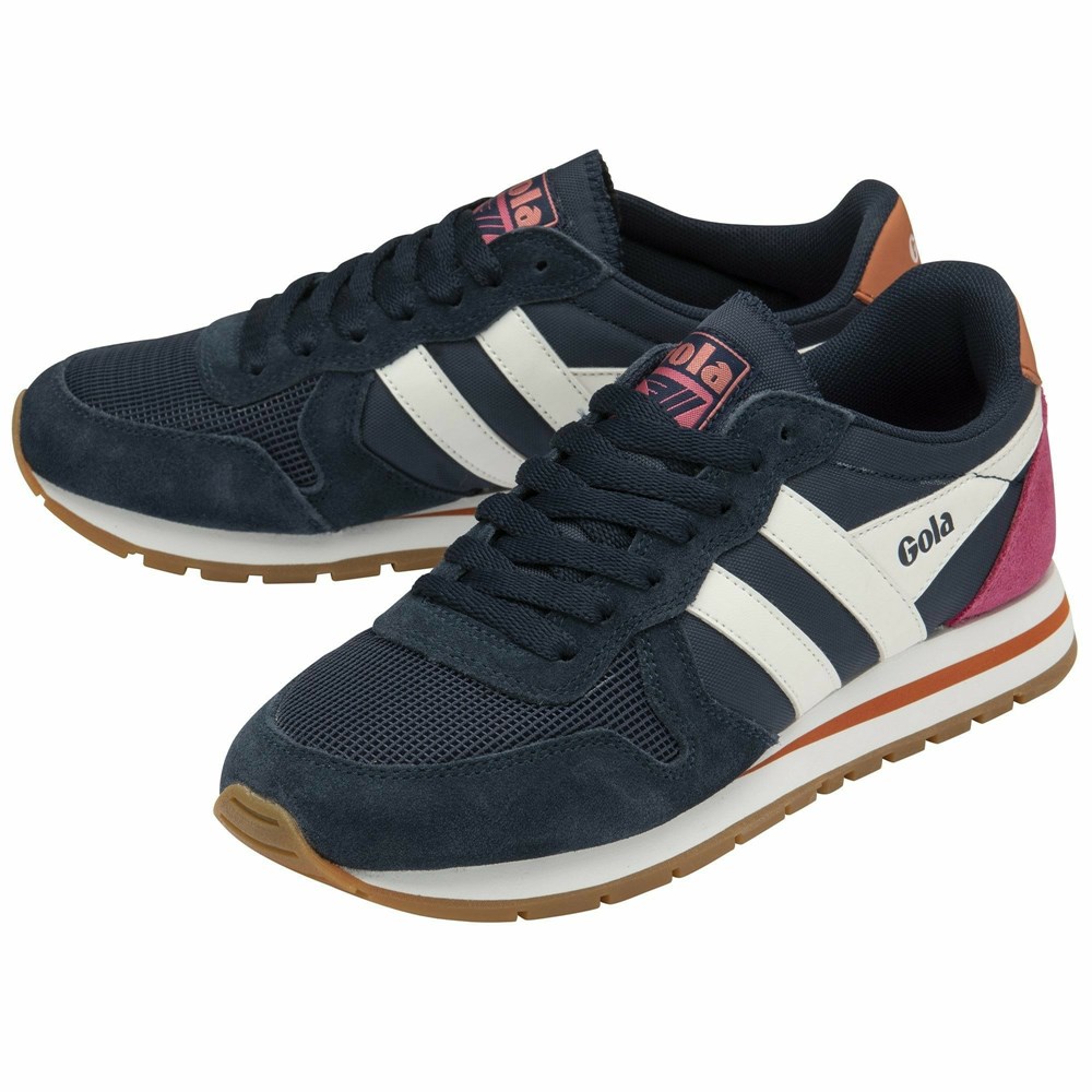 Gola Classics Daytona Women Sneakers Navy / White / Coral | IQXJOG829