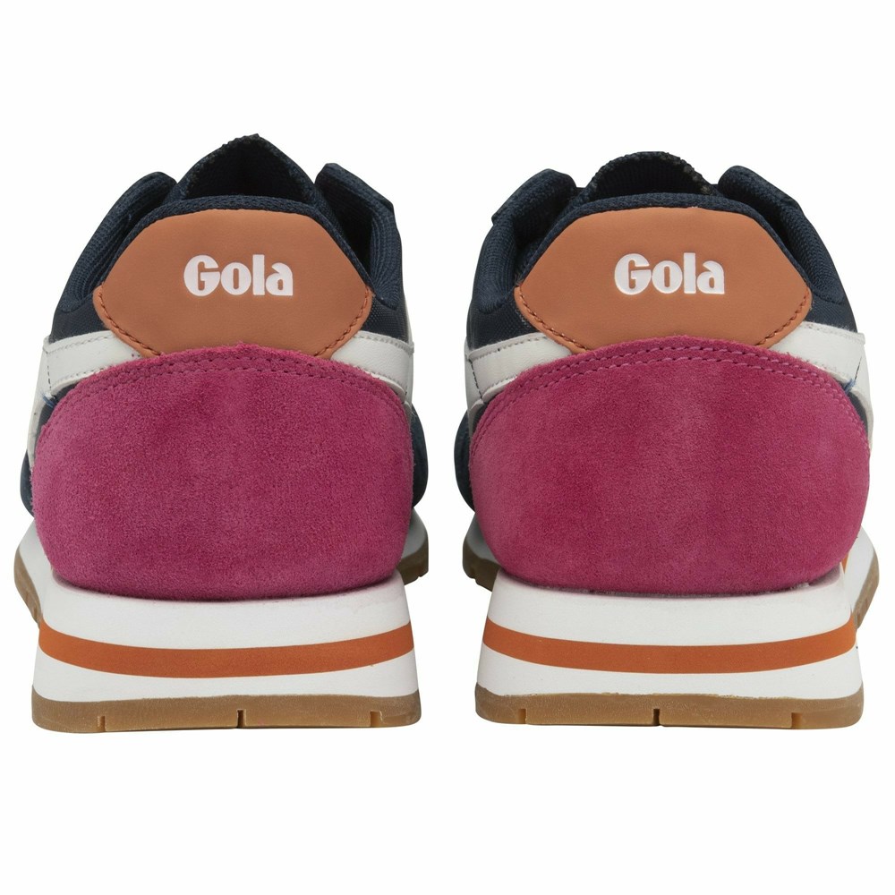 Gola Classics Daytona Women Sneakers Navy / White / Coral | IQXJOG829