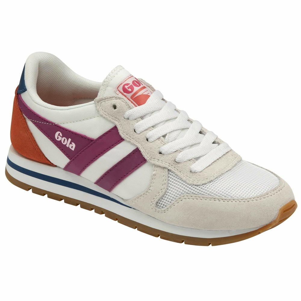 Gola Classics Daytona Women Sneakers White / Fuchsia / Blue | FIWGBE842