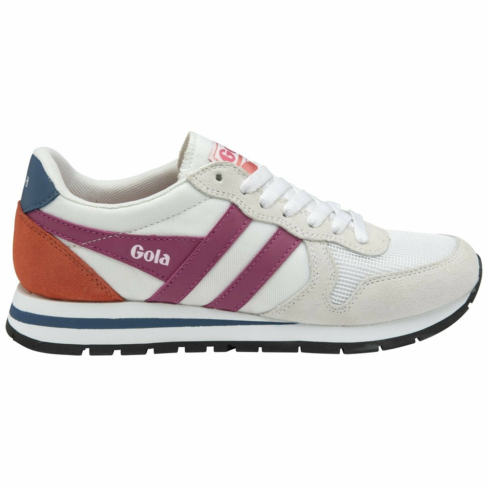 Gola Classics Daytona Women Sneakers White / Fuchsia / Blue | FIWGBE842