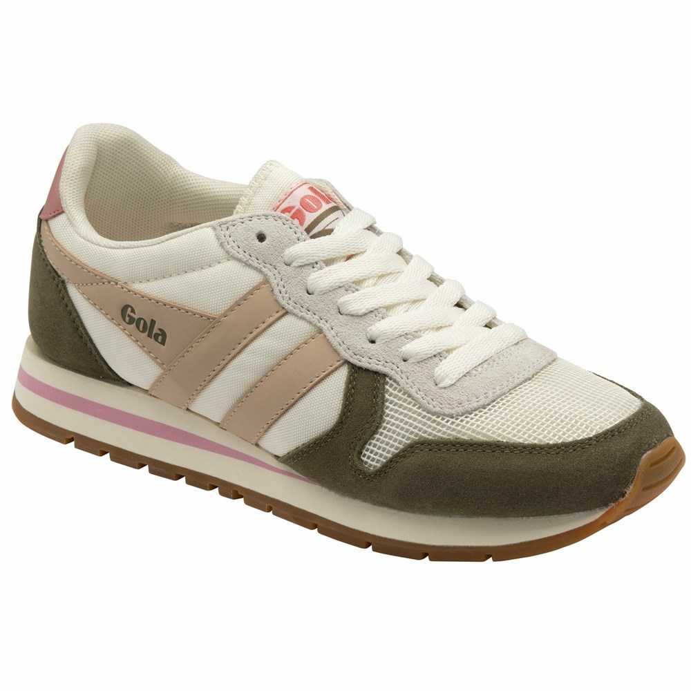 Gola Classics Daytona Women Sneakers White / Khaki / Pink | DGFYLO041