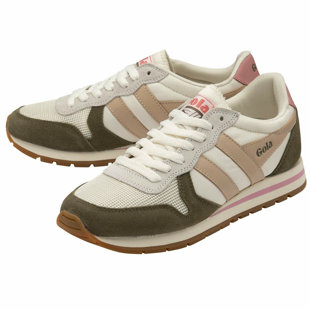 Gola Classics Daytona Women Sneakers White / Khaki / Pink | DGFYLO041