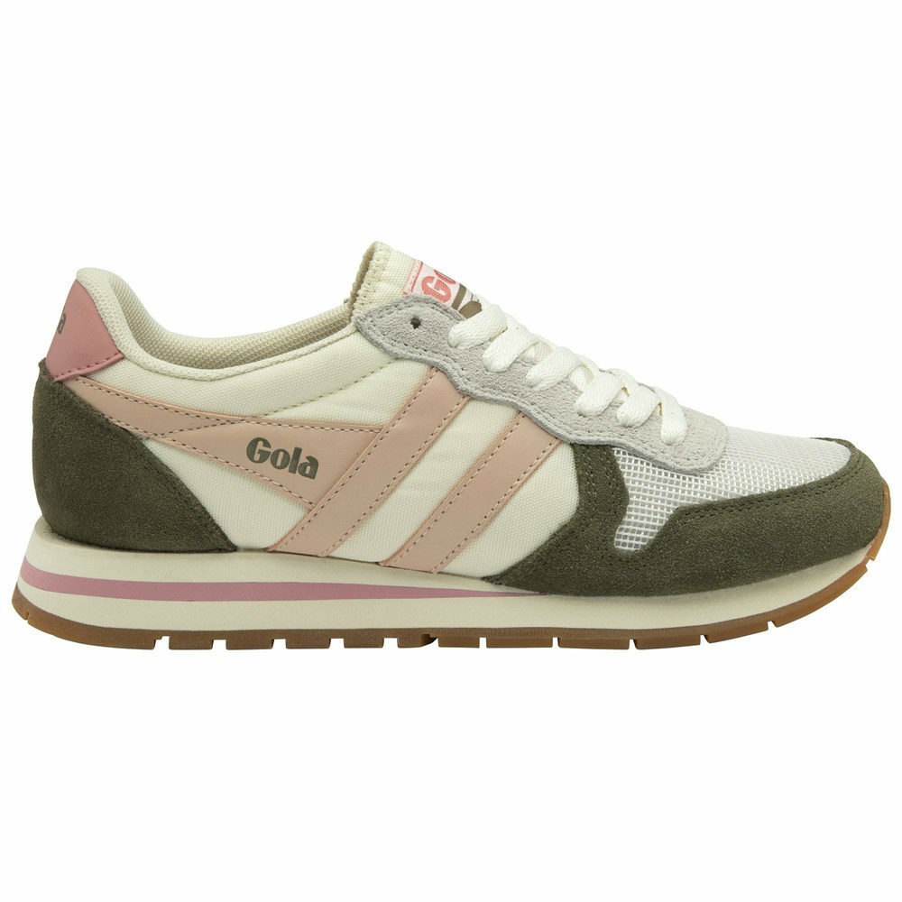 Gola Classics Daytona Women Sneakers White / Khaki / Pink | DGFYLO041