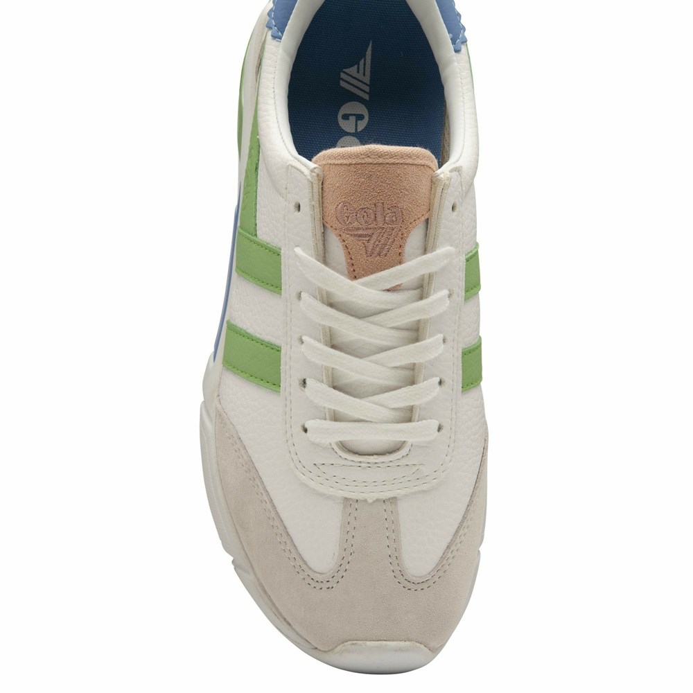 Gola Classics Eclipse California Women Sneakers White / Green / Blue | JWUGEP537