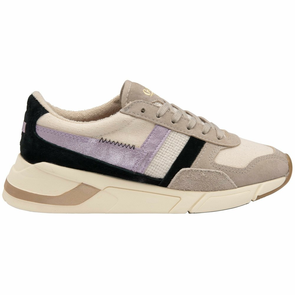 Gola Classics Eclipse Mode Women Sneakers Brown / Grey / Purple | TQICBD341