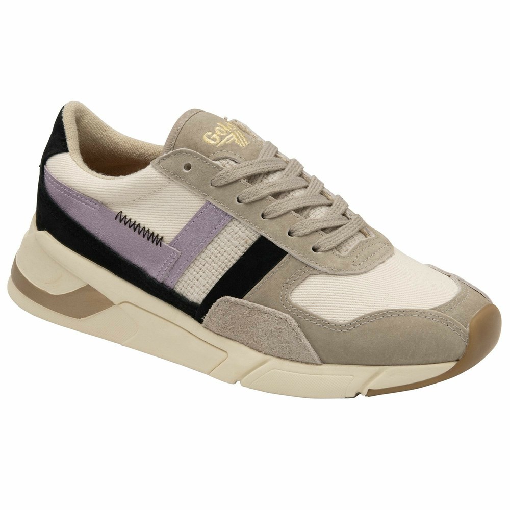 Gola Classics Eclipse Mode Women Sneakers Brown / Grey / Purple | TQICBD341