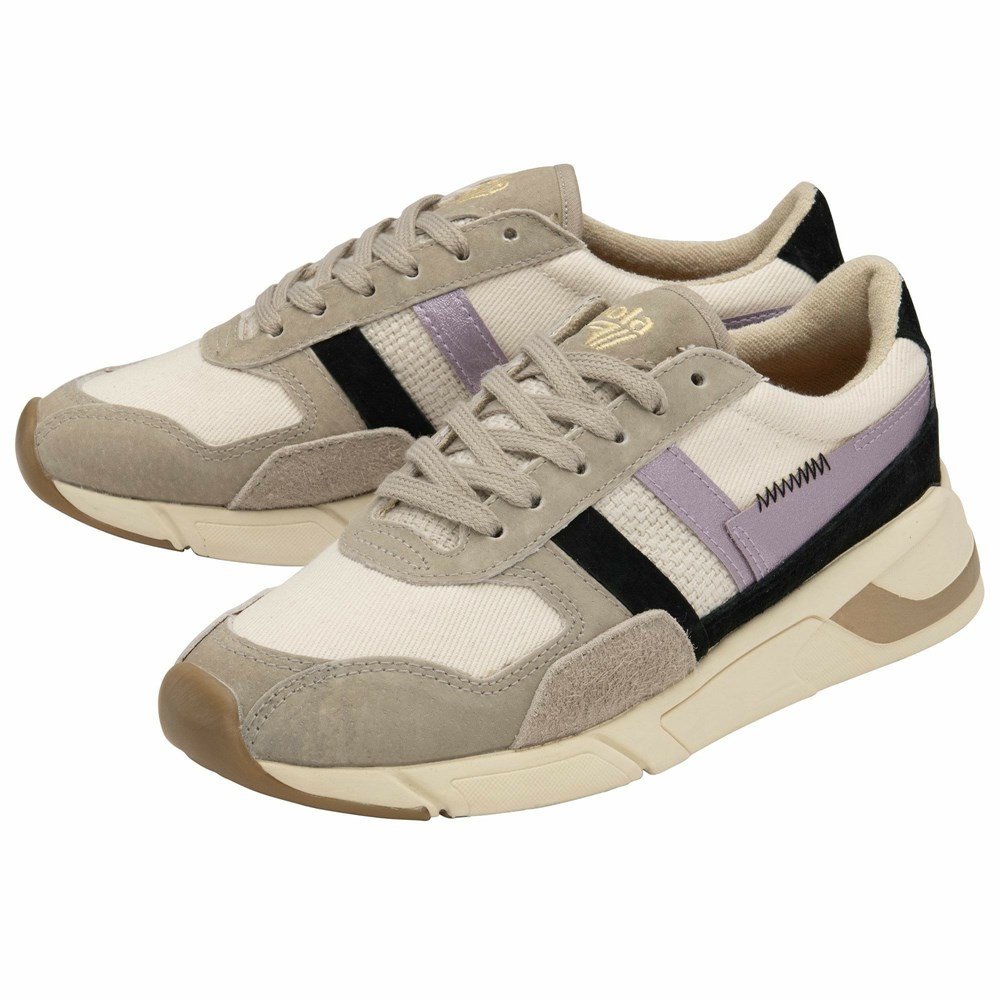 Gola Classics Eclipse Mode Women Sneakers Brown / Grey / Purple | TQICBD341