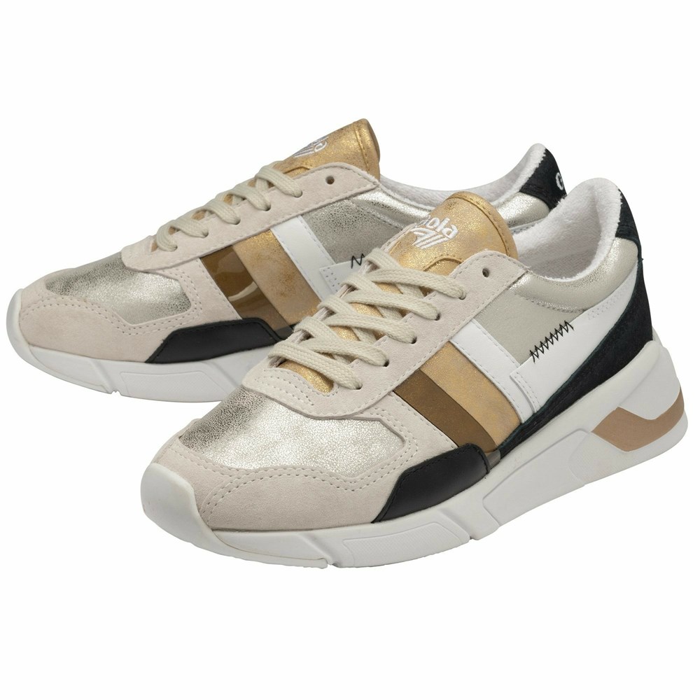 Gola Classics Eclipse Mode Women Sneakers Silver / Gold / Multicolor | XPBVSE576