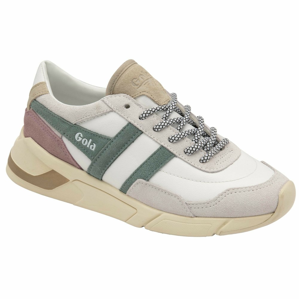 Gola Classics Eclipse Pure Women Sneakers White / Brown | RMOPJU385