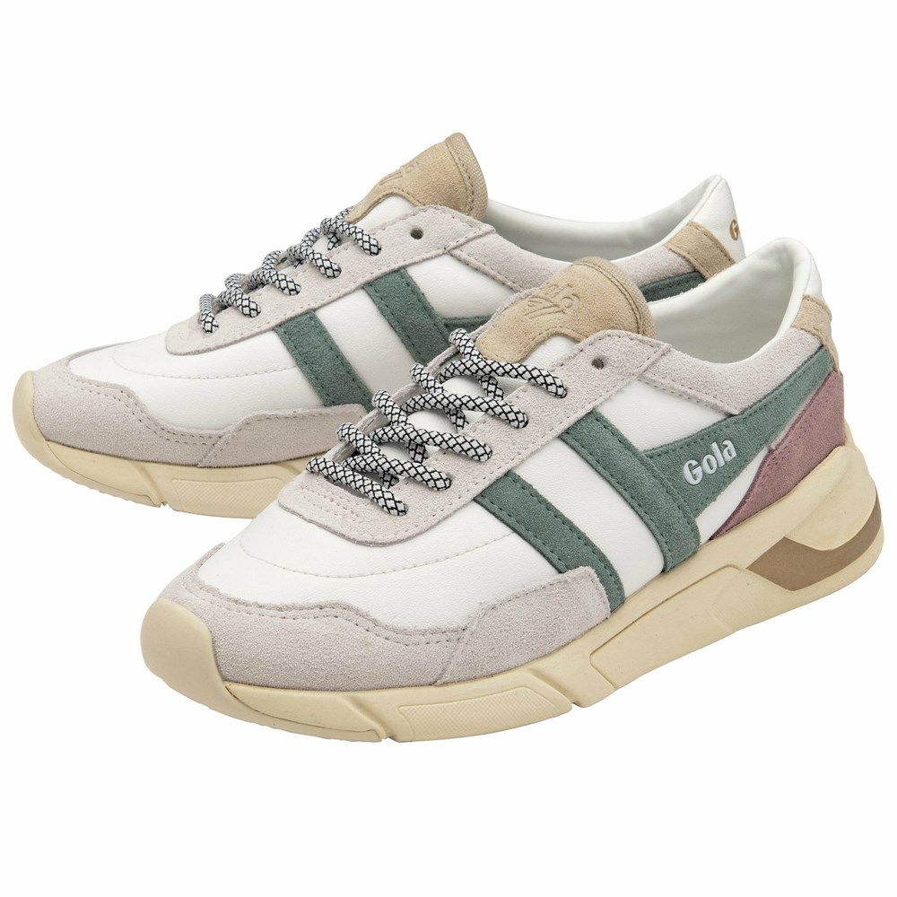 Gola Classics Eclipse Pure Women Sneakers White / Brown | RMOPJU385