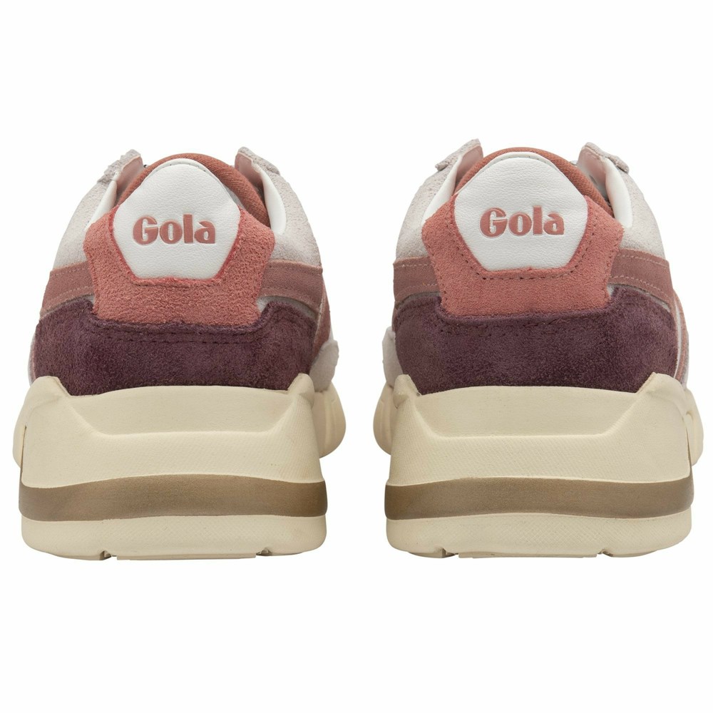 Gola Classics Eclipse Pure Women Sneakers White / Rose / Coral Pink | QKPLCW361